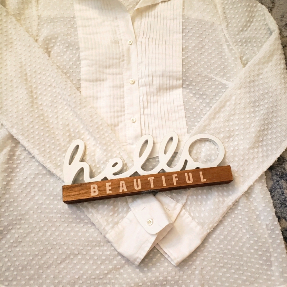 J. Crew White Textured Blouse